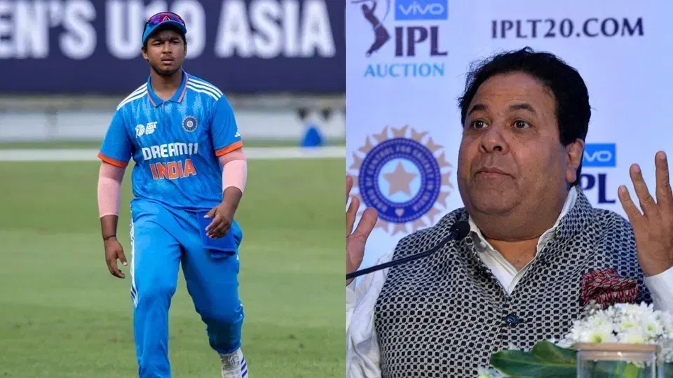 Vaibhav Sooryavanshi and Rajeev Shukla [Source: AFP]